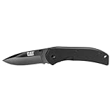 Cat 6-Inch Drop-Point Folding Knife with 2.63-Inch 7Cr13MoV Stainless Steel Blade, Lightweight Nylon Handle, Locking Liner, and Pocket Clip - 980008