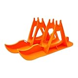 Aymzbd Ski Set Snowboard Snow Board Kit Winter Outdoor Fun Stable Ski Sled Parking Stand for Balance Bikes Walkers, Orange