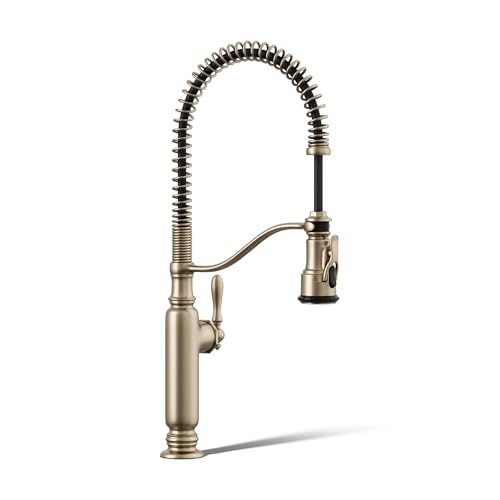 KOHLER K-77515-BV Tournant Semi-Professional Pull-Down Kitchen Sink Faucet, Commercial Kitchen