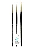 Serie 11 Maestro Pincel Redondo para Acuarela Kolinsky Marta Mechón de Forma Inglesa n.º 0 1 2