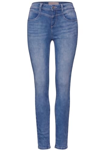 Street One Damen A378133 Jeans im Slim Fit, Light Blue Random Wash, 29W / 28L