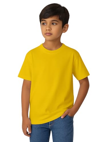 Image of Amazon Brand - Anarva Kids Round Neck T-Shirt Cotton Half Sleeve Tee for Boys - Soft & Breathable Everyday Wear