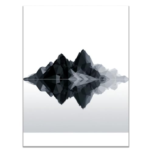 Posters decorativos de paisajes de montaña en blanco y negro para pared de salon y dormitorio