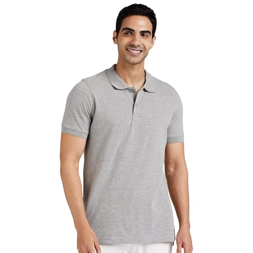 Image of Mac Arthur Polo Matty T-Shirt - Men's Cotton Blend Polo with Half Sleeves - Solid Color Polo Collar T-Shirt - Stylish and Comfortable Wardrobe Essential
