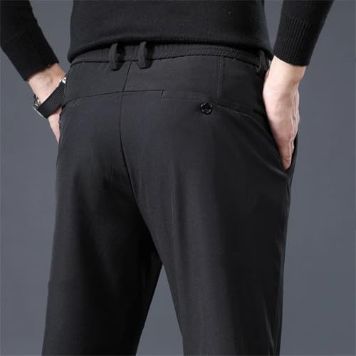 Men's Spring Casual Pants - Slim Work Elastic Waist Jogger Outdoor Thick Trousers Sweatpants3