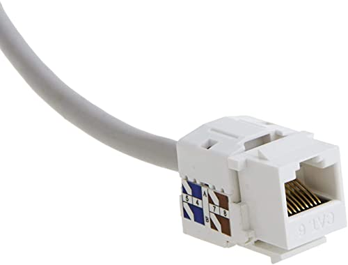 CableCreation Cat6 Keystone Jack RJ45, 40-Pack Modular Female Connectors, White