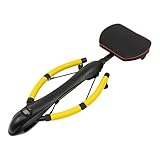 Rowing Machine, Foldable Abdominal Exercise Equipment, 330lbs Capacity Home Gym with LCD Display, 3-Level Tension Adjustable, Full Body Workout for Small Spaces (Yellow)