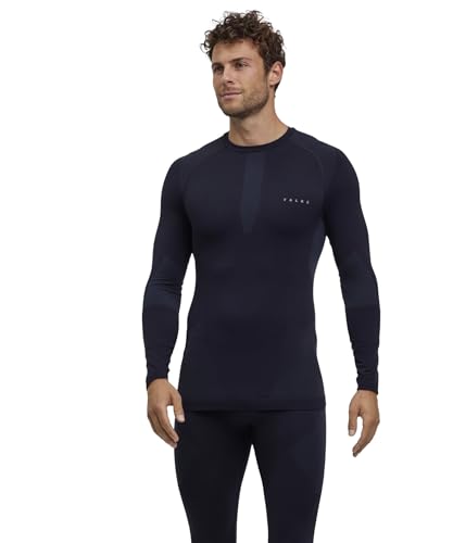 FALKE Men's Warm Crew Neck Base Layer Top, 1 Piece