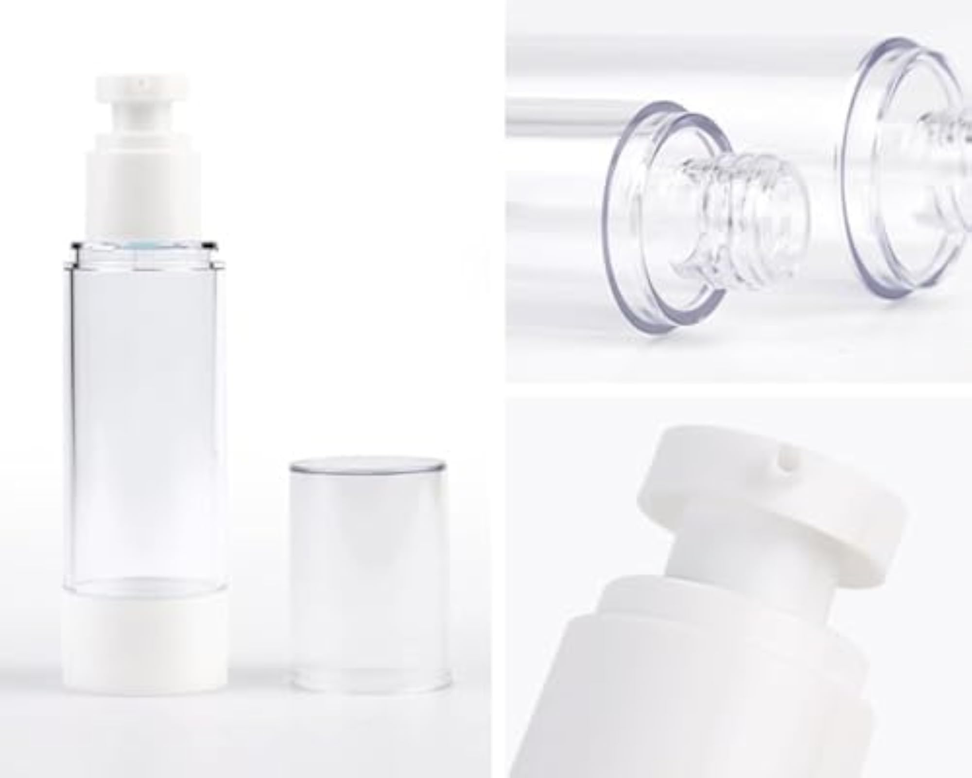 50ML Travel Pump Bottles, Refillable Cosmetic Containers
