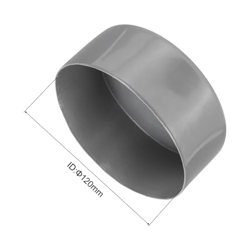 Image of uxcell 2pcs Rubber End Caps 120mm(4 3 /4 inch) ID Vinyl Round Tube Bolt Cap Cover Screw Thread Protectors Dark Grey, 50mm Height