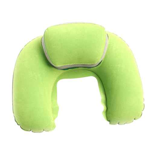 IWOWHERO Travel Pillow u Shape Inflatable Memory Foam Pillow for Sleeping for Outdoor Use