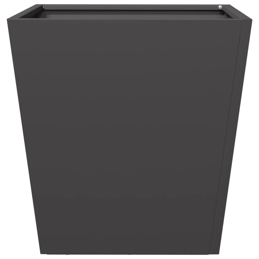 Set di 2 vasi per piante, 40 x 40 x 40 cm, in acciaio, resistenti alle intemperie, ideali per balconi, giardini, terrazze, stanze, protezione da sguardi indiscreti, resistenti al gelo, con