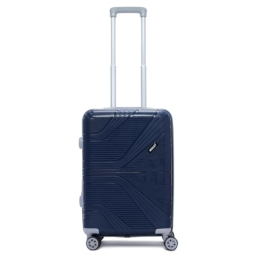 Image of Wesley Golfer Style Cabin 57 cm Small 8 Wheel Hard Case Trolley Bag Suitcase,(57cm, Navy Blue)