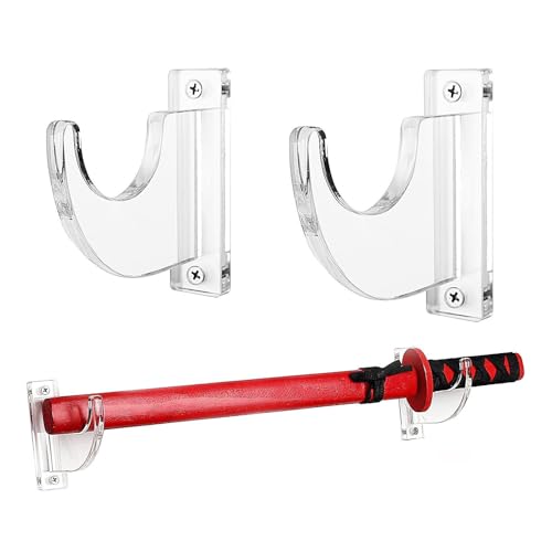 Stufenwanddisplay - Solide Wandhalterung aus transparentem Acryl, dezente Suspension | Catch für Katana, Sabres, Collection , Zubehör für Display und Dekoration