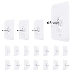 LAJAR 18 Pack Adhesive Wall Screws Hanging Nails, Seamless Screws for Wall Mounting, Nail-Free Stickers for Kitchen, Shower and Bathroom (12mm)