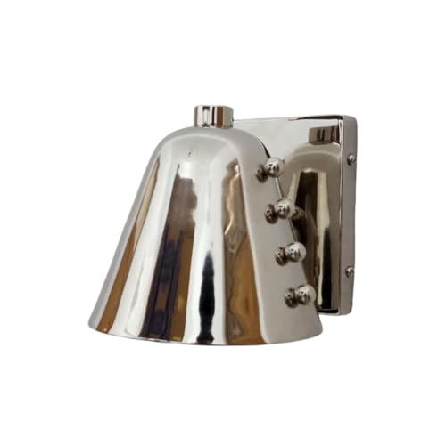 Bold Cone Brass Wall Sconce with Rivet Accents – Handcrafted