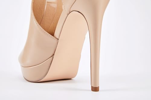 Image of Fashare Womens Peep Toe Platform Heels Sexy Sandals Strappy Lace Up Tie Stilettos Dress Pumps Shoes
