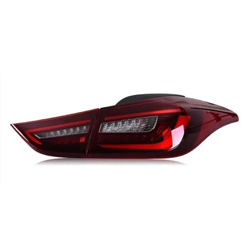 Sqnbra Remolque trasero Luz Trasera LED Para Hyundai Para Elantra Avante MD 2010-2015 Luz Marcha Trasera Freno Marcha Atrás Intermitente Dinámico. Lámpara Trasera(Rojo)