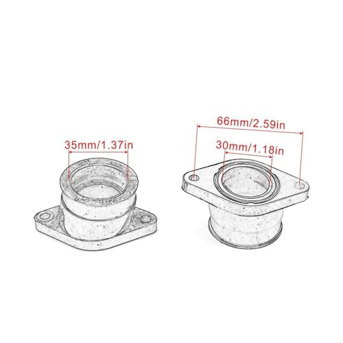 Interfaz de carburador 5Y1-13586-01 para moto XT550 modelos 1982 a 1983 2