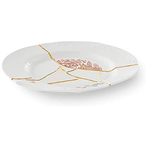 Seletti Kintsugi Piatto piano in porcellana e oro 24k piano mod. 1 Cover