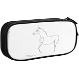 Pablo Picassoパブロ・ピカソ 可愛い馬の絵 ペンケース ファスナー ペンふくろ 学生 男女兼用