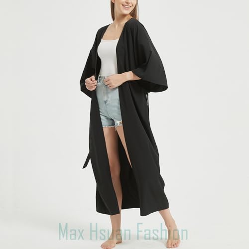 Women's Bohemian Floral Print Kimono Cardigan Summer Swimsuit Beach Cover Up Dresses2