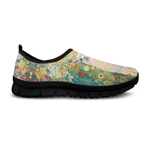 Image of Womens Slip On Walking Shoes Non Slip Loafer Breathable Holiday Travel Shoe Lightweight Casual Low Top Sneakers SizeUS 5.5-11.5