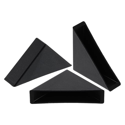 Image of uxcell 8Pcs Plastic Corner Protectors 10x50mm Right Angle Shape Glass Corner Guards Cushion for Corner Protection of Glass, Mirror, Tile, Black