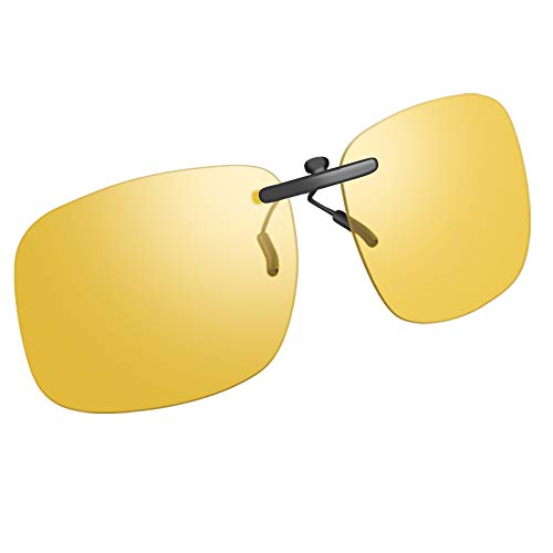 Night Driving Glasses Clip-On, Polarized Glare Reduce, High Definition Vision