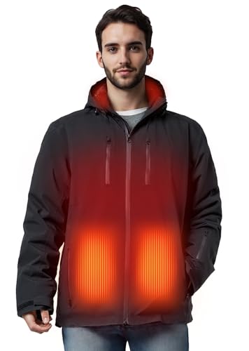 Image of SAVIOR HEAT Heated Jackets for Men with 10-Hour Battery Life Waterproof & Windproof Electric Mens Winter Jacket