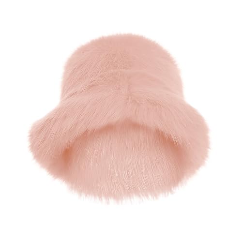 Chapeau seau flou rose taille unique pour femme et enfant