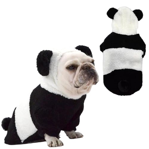 Adorable Plush Panda Pet Costume - Soft & Warm with Removable Pom-Pom Tail Perfect for Easter Halloween and Everyday Wear