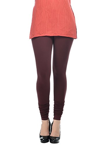 Image of Frenchtrendz Women's Cotton Spandex Stretchable Mid Rise Slim Fit Churidar Leggings Pull On