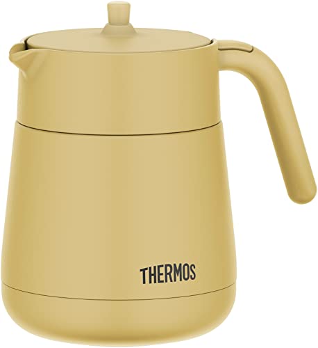 Thermos Vacuum Insulated Teapot with Strainer 23.7 fl oz (700 ml) Beige TTE-700 BE