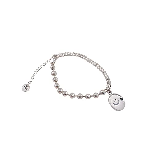 Bracelet chaîne de balle irrégulière smile aux finitions soignées et au design unique