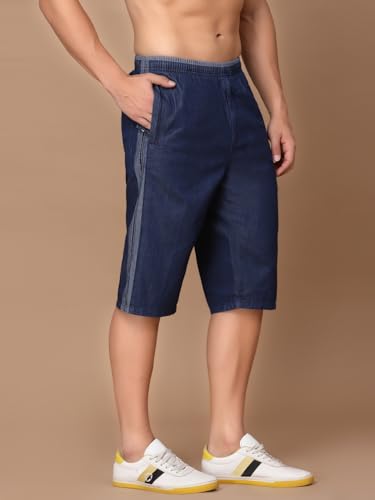 Image of SAPPER Mens Regular fit Denim 3 /4th Capri Pant