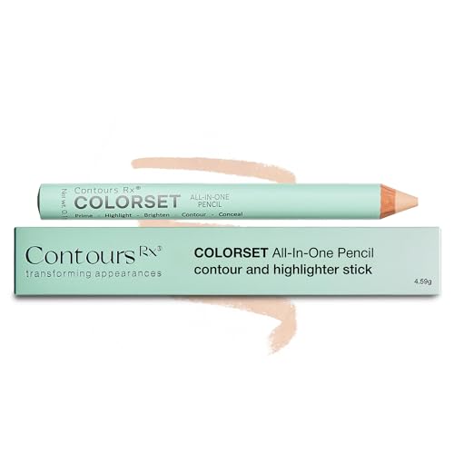 Contours Rx All-In-One Colorset Pencil - Neutral Tone Eye Primer, Brightener, Concealer, Contour Stick - Gluten Free, Vegan &amp; Hydrating Creamy Formula - Long-Wear Performance For Under Eye &amp; Face
