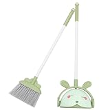 Homoyoyo Kit de Limpieza Infantil con Escoba y Recogedor Miniatura de Material Seguro Diseño de Dibujos Animados Herramienta para Edad Preescolar Fomentando Habilidades y Colaboración