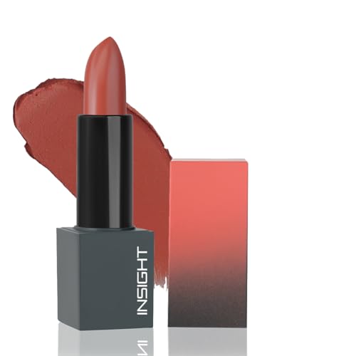 Image of INSIGHT Velvet Matte Lipstick (Amour Mist) | Long Lasting, Smudge-Proof & Non-Drying | Enriched with Cocoa Butter, Argan Oil & Vitamin E | Smooth Application, Bold Pigment - 3.8g