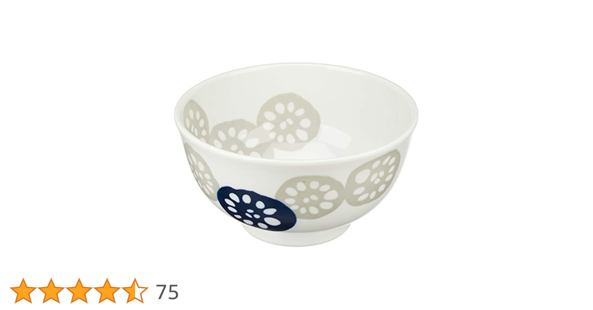 Amazon｜美濃焼 軽量 丼ぶり 皿 食器 れんこん柄 青 ブルー 直径