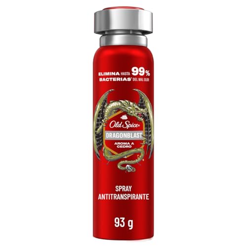 OLD SPICE, Antitranspirante en Spray, Dragonblast, Aroma a Cedro, Cuidado para Hombre, 93 g