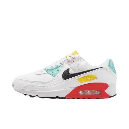 Nike Air Max 90 Women's Shoes (FZ3622-100, White/Pink Foam/Bright Crimson/Black)