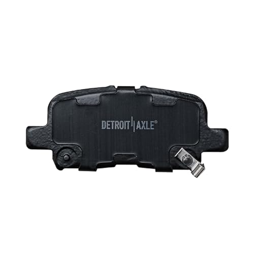 Image of Detroit Axle - Rear Brake Pads for 2003-2008 Honda Pilot, 2002-2004 Odyssey, 2001-2006 Acura MDX, Ceramic Brake Pads w /Hardware Replacement