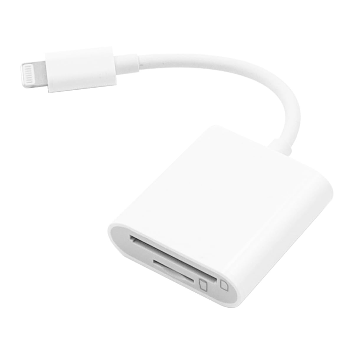 CENPEK Dual Slot SD Card Reader for iOS Devices, Support SD TF Cards, Gaming SD Card Adapter, Fast Transfer Photos and Videos