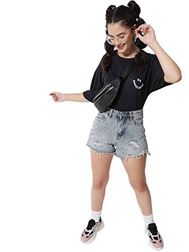Image of KOTTY Women's Oversized T-Shirts | Cotton Blend||Stylish Prints & Solids||Long Length||Loose fit
