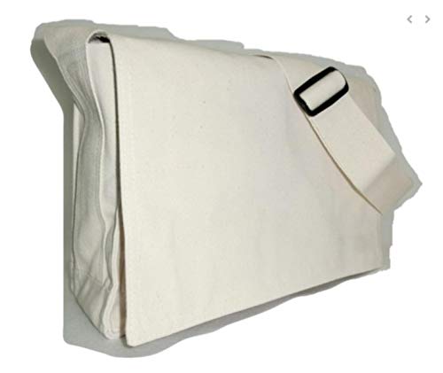 帆布学生ショルダーバッグ 台湾高雄市 書包帆布製学生カバン Ａ４ファイル可 (アイボリーホワイト（生成り）)のサムネイル