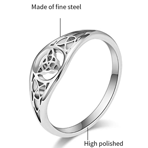 Jude Jewelers Stainless Steel Classic Plain Celtic Knot Pattern Wedding Statement Promise Anniversary Ring4