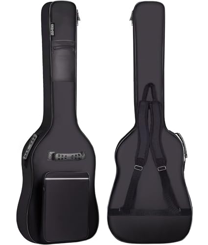 GIGKOUKI - Bolsa para guitarra baja, acolchado de 0.3 pulgadas, color negro, funda para bajo eléctrico...