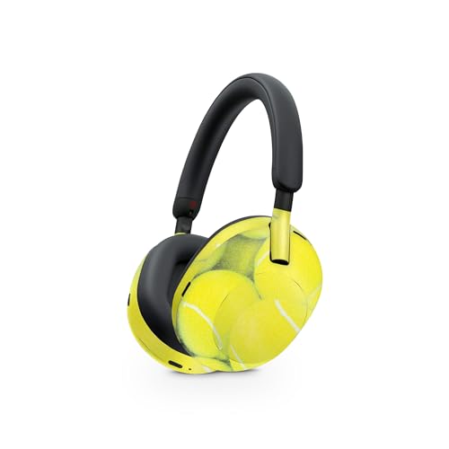 Image of MightySkins Glossy Glitter Skin Compatible with Sony WH-1000XM5 Headphones - Tennis is Life | Protective, Durable High-Gloss Glitter Finish | Easy to Apply