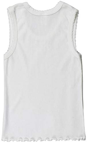 Image of ToBeInStyle Girl's 4 Pack 100% Cotton Ruffle Hem Tank Tops Super Soft Undershirts